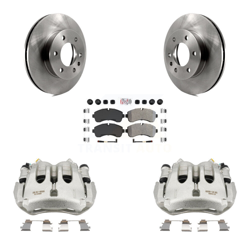 Front Brake Caliper Rotors & Semi-Metallic Pad Kit For Sprinter 3500 Mercedes-Benz Dodge KC8-100624N