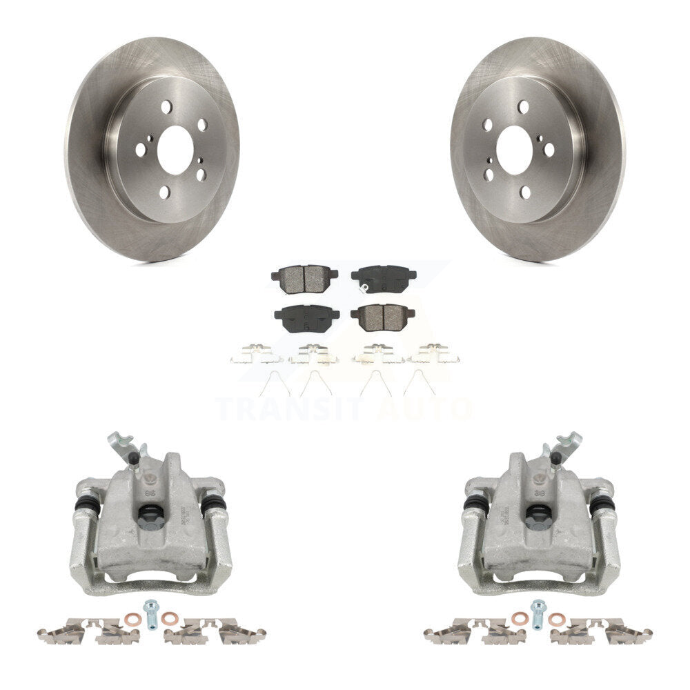 Rear Brake Caliper Rotors & Semi-Metallic Pad Kit For Toyota Corolla Matrix Pontiac Vibe KC8-100624S
