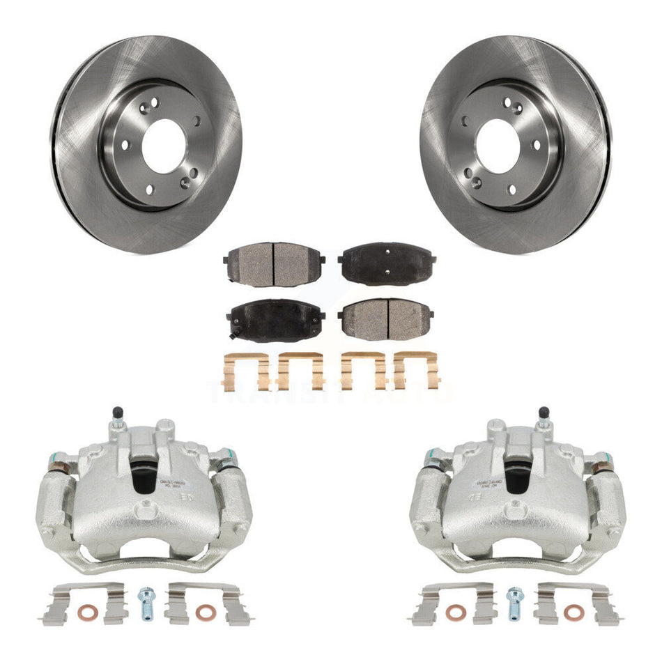 Front Disc Brake Caliper Rotors And Ceramic Pads Kit For Hyundai Elantra KC8-100624T