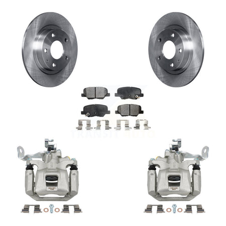 Rear Disc Brake Caliper Rotors And Semi-Metallic Pads Kit For 2014-2015 Mazda 6 KC8-100625P