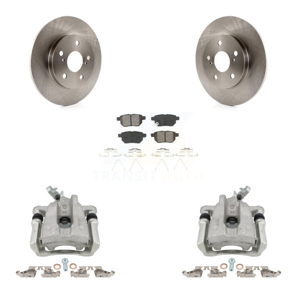 Rear Disc Brake Caliper Rotors And Semi-Metallic Pads Kit For Toyota Matrix KC8-100625S
