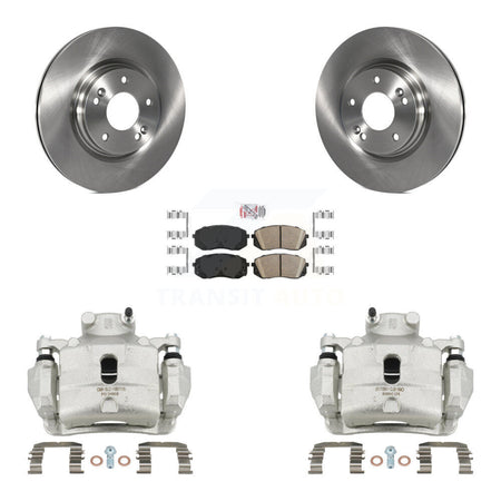 Front Disc Brake Caliper Rotors And Ceramic Pads Kit For Hyundai Sonata Kia Optima KC8-100626N