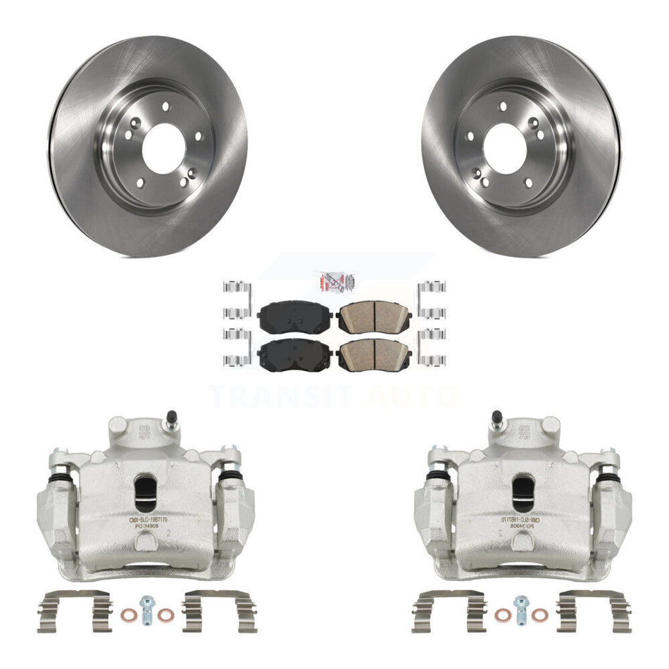 Front Disc Brake Caliper Rotors And Ceramic Pads Kit For Hyundai Sonata Kia Optima KC8-100626N