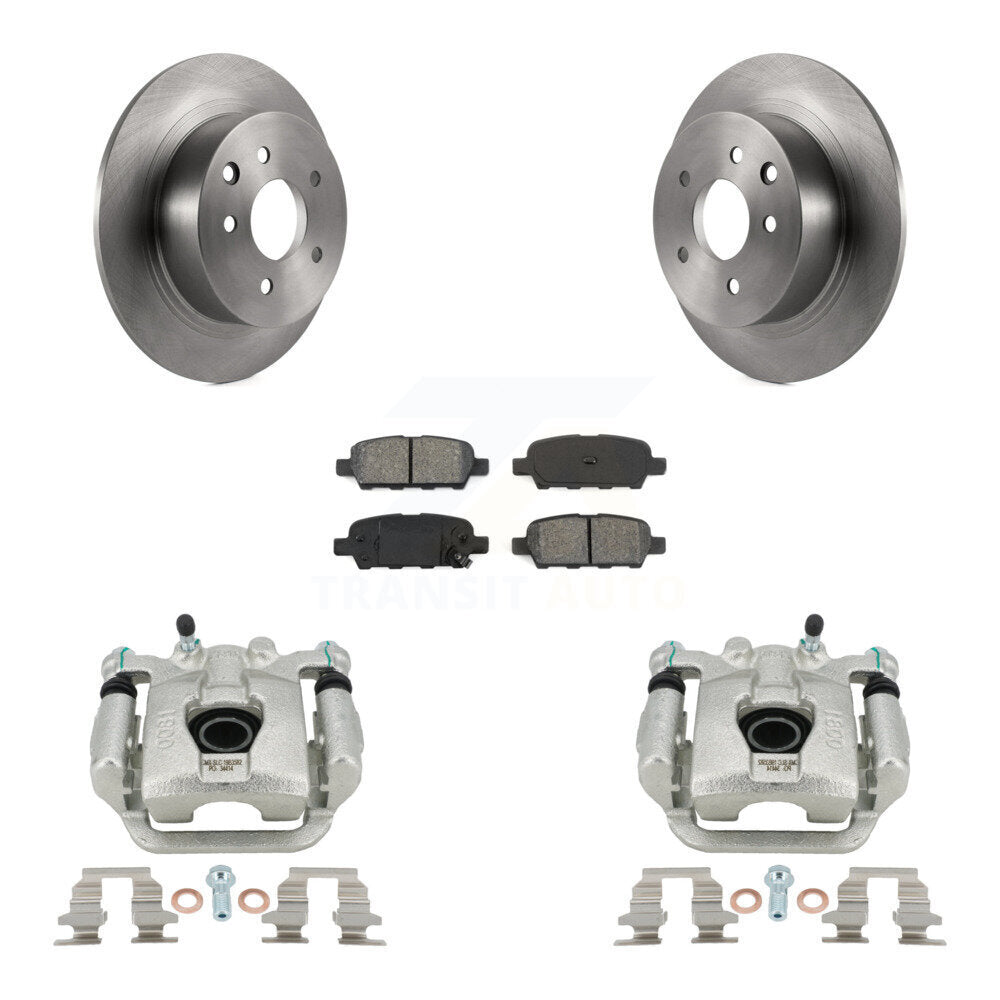 Rear Disc Brake Caliper Rotors And Semi-Metallic Pads Kit For Nissan Sentra Juke KC8-100626S