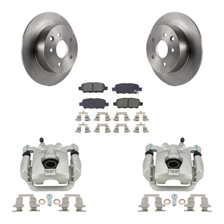 Rear Disc Brake Caliper Rotors And Semi-Metallic Pads Kit For Nissan Sentra Juke KC8-100626S