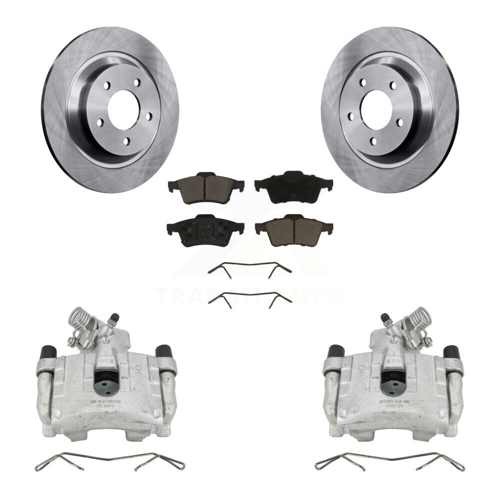 Rear Disc Brake Caliper Rotors And Ceramic Pads Kit For 2006 Mazda 5 To 02 06 KC8-100627C by Transit Auto