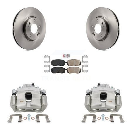 Front Disc Brake Caliper Rotors And Ceramic Pads Kit For Hyundai Sonata KC8-100627N