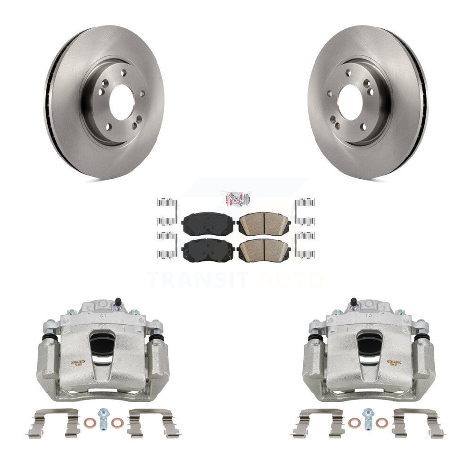 Front Disc Brake Caliper Rotors And Ceramic Pads Kit For Hyundai Sonata KC8-100627N