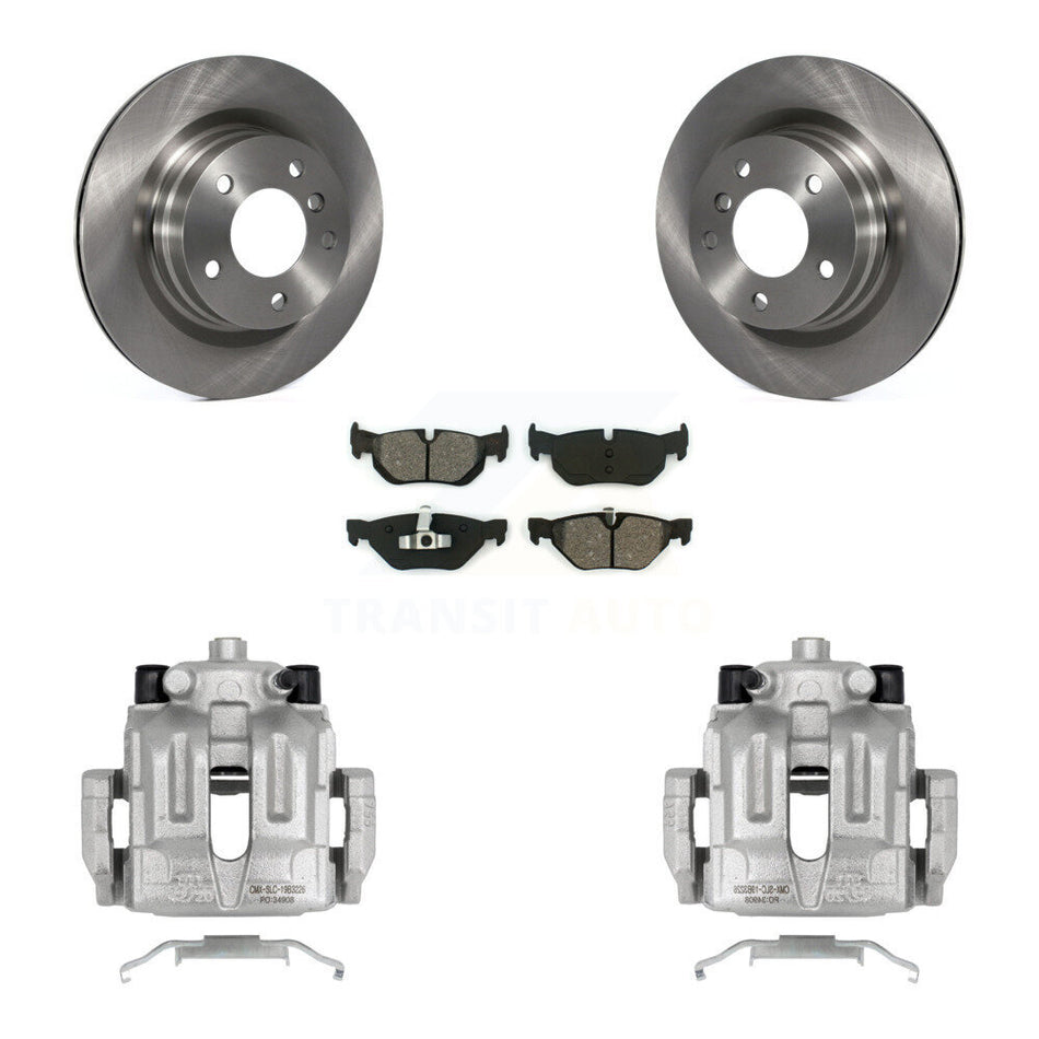 Rear Disc Brake Caliper Rotors And Semi-Metallic Pads Kit For BMW 328i 325i 323i KC8-100627S