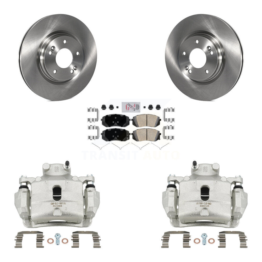 Front Disc Brake Caliper Rotors And Ceramic Pads Kit For Hyundai Sonata Kia Optima KC8-100628N