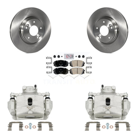 Front Disc Brake Caliper Rotors And Ceramic Pads Kit For Hyundai Sonata Kia Optima KC8-100628N