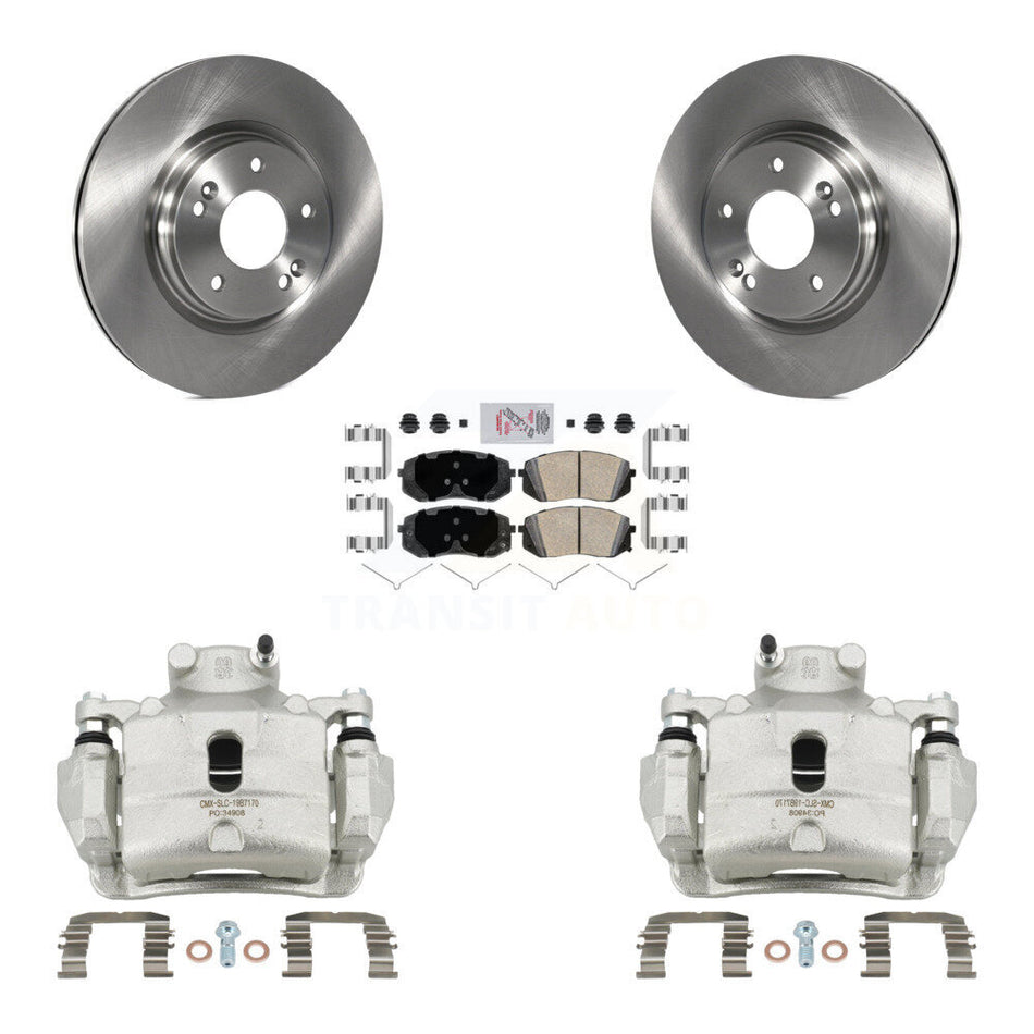 Front Disc Brake Caliper Rotors And Ceramic Pads Kit For Hyundai Sonata Kia Optima KC8-100628N