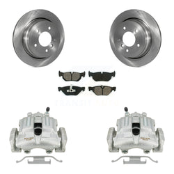 Rear Disc Brake Caliper Rotors And Semi-Metallic Pads Kit For BMW 328i xDrive X1 328xi 325xi KC8-100628S