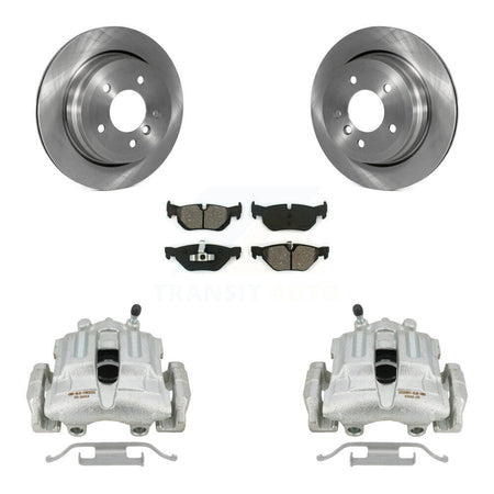 Rear Disc Brake Caliper Rotors And Semi-Metallic Pads Kit For BMW 328i xDrive X1 328xi 325xi KC8-100628S by Transit Auto