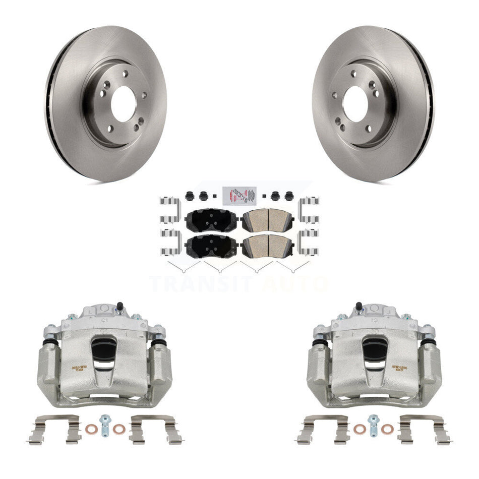 Front Disc Brake Caliper Rotors And Ceramic Pads Kit For Hyundai Sonata KC8-100629N
