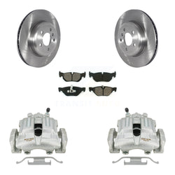 Rear Disc Brake Caliper Rotors And Semi-Metallic Pads Kit For 2013 BMW 328i xDrive 3.0L With M Sport Performance Brakes KC8-100629S