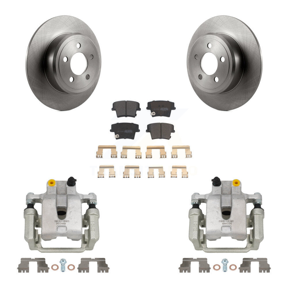 Rear Brake Caliper Rotor Semi-Metallic Pad Kit For Dodge Chrysler 300 Charger Challenger KC8-100630P
