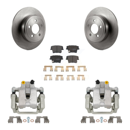 Rear Brake Caliper Rotor Semi-Metallic Pad Kit For Dodge Chrysler 300 Charger Challenger KC8-100630P