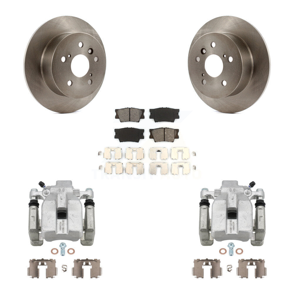 Rear Disc Brake Caliper Rotors Semi-Metallic Pad Kit For Toyota Camry Lexus ES350 Avalon KC8-100630S