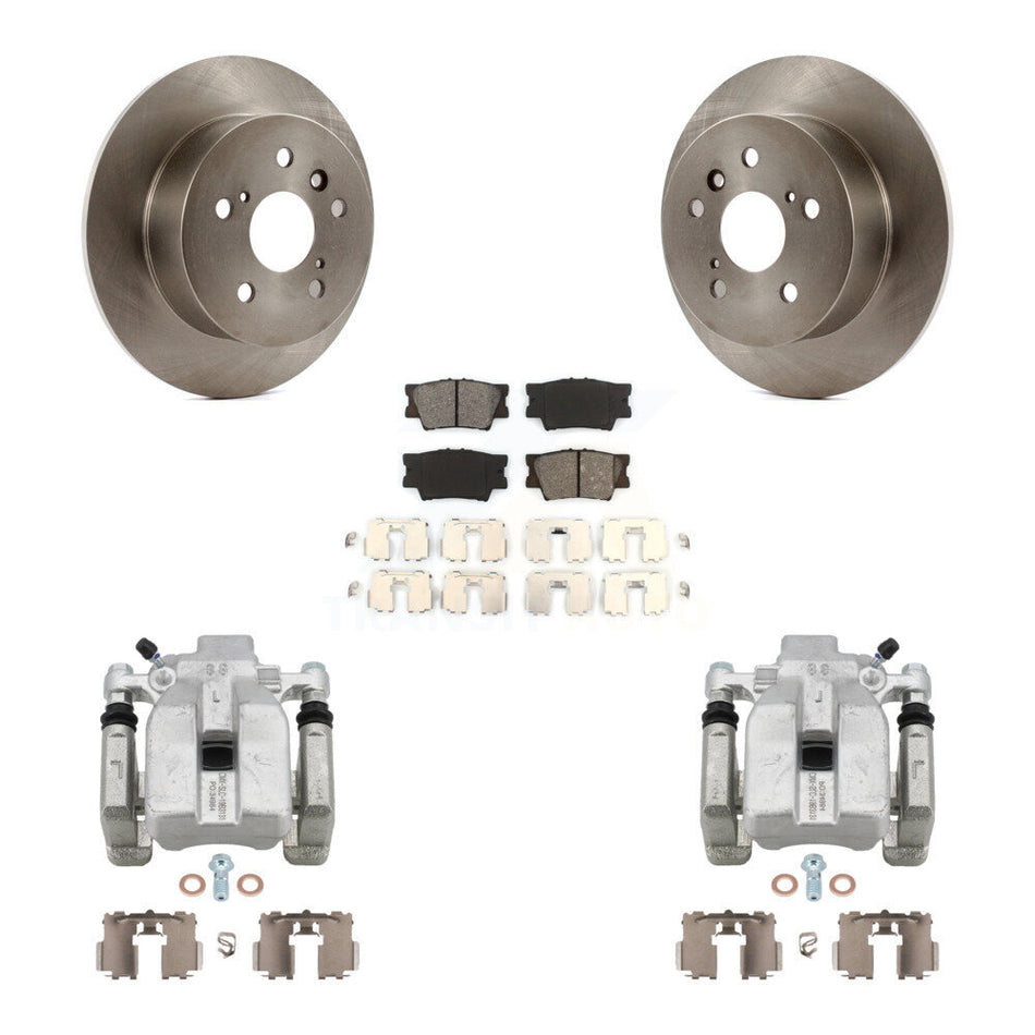 Rear Disc Brake Caliper Rotors Semi-Metallic Pad Kit For Toyota Camry Lexus ES350 Avalon KC8-100630S