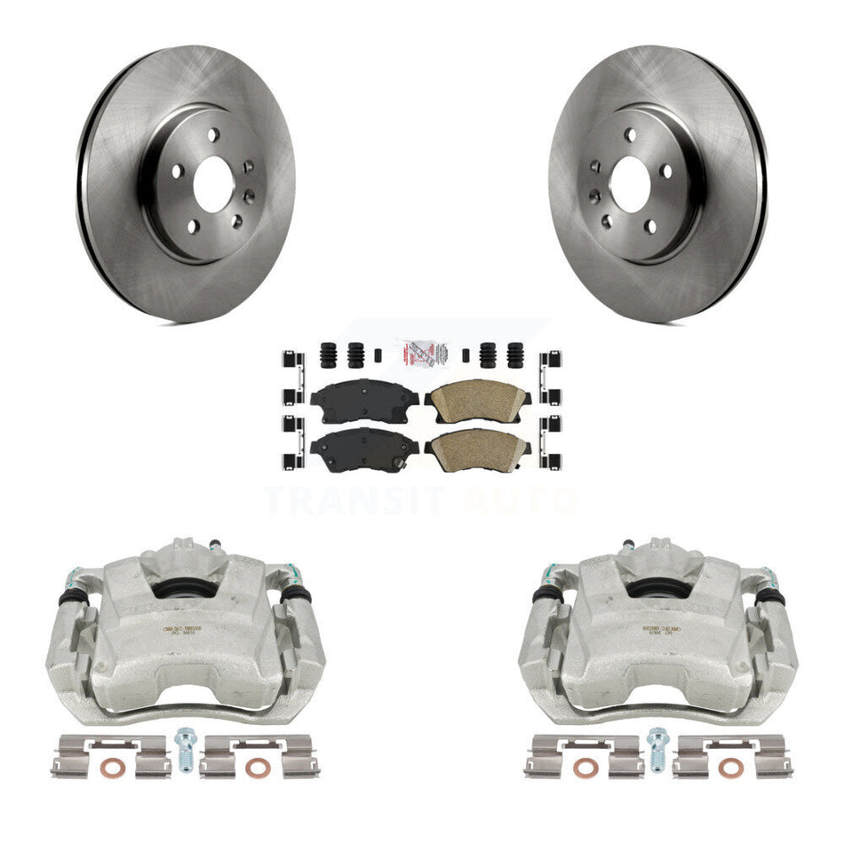 Front Disc Brake Caliper Rotors And Ceramic Pads Kit For 2013-2014 Chevrolet Sonic RS KC8-100631N by Transit Auto