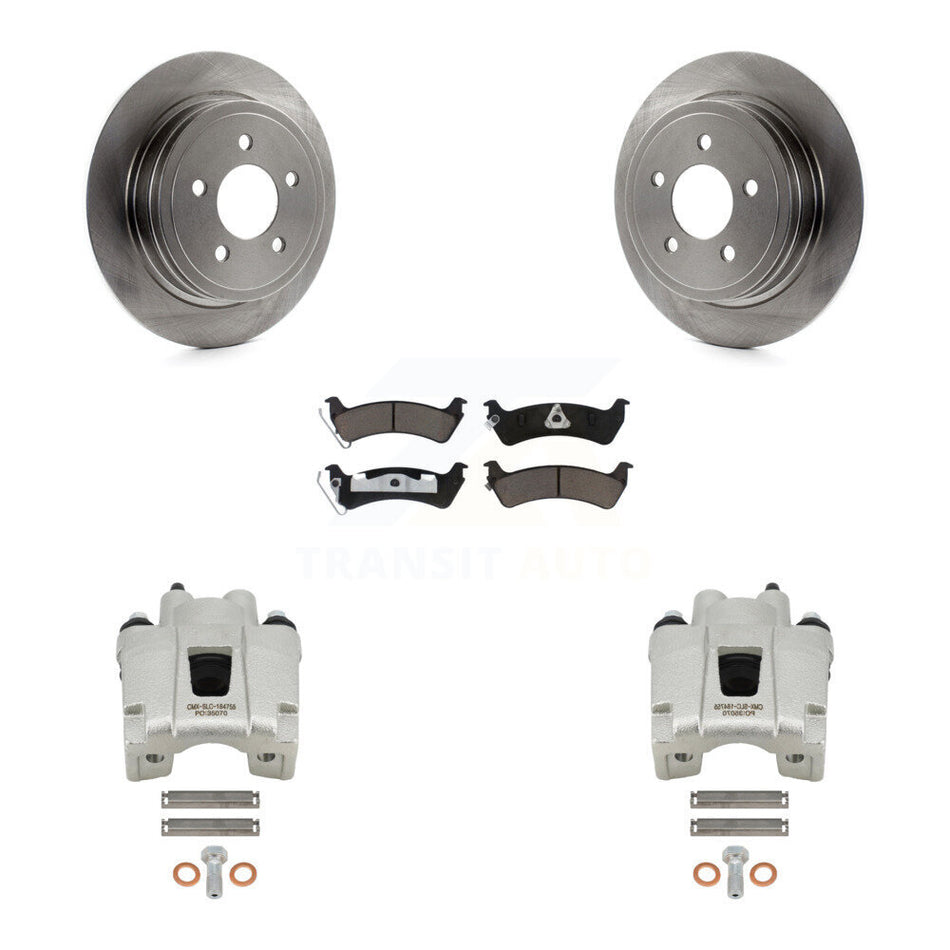 Rear Disc Brake Caliper Rotors And Ceramic Pads Kit For Ford Explorer Sport Trac KC8-100632C