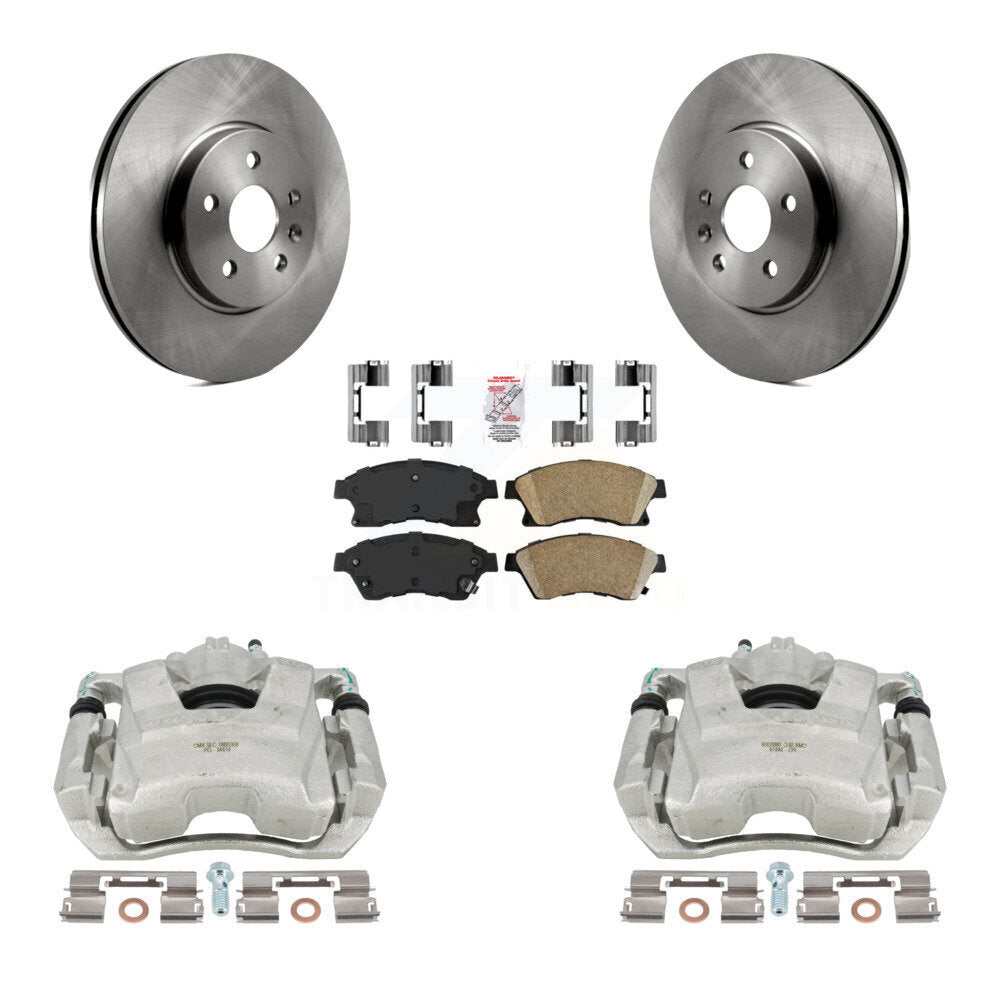 Front Disc Brake Caliper Rotors And Ceramic Pads Kit For 2013-2014 Chevrolet Sonic RS KC8-100632N by Transit Auto