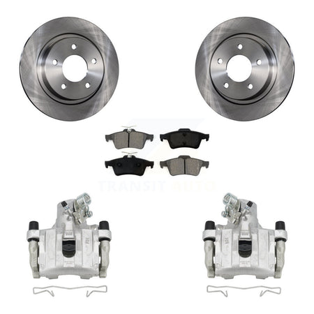 Rear Disc Brake Caliper Rotors And Semi-Metallic Pads Kit For Mazda 3 Sport KC8-100632S