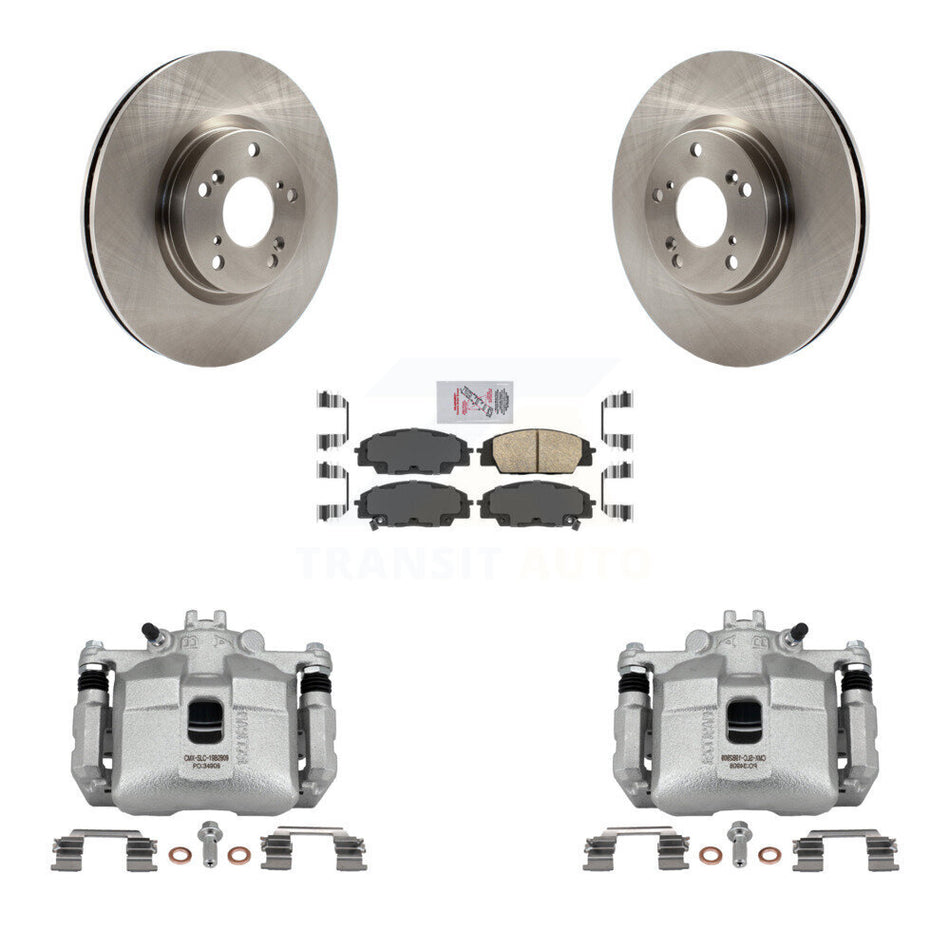 Front Disc Brake Caliper Rotors And Ceramic Pads Kit For 2002-2006 Acura RSX Type-S KC8-100634N