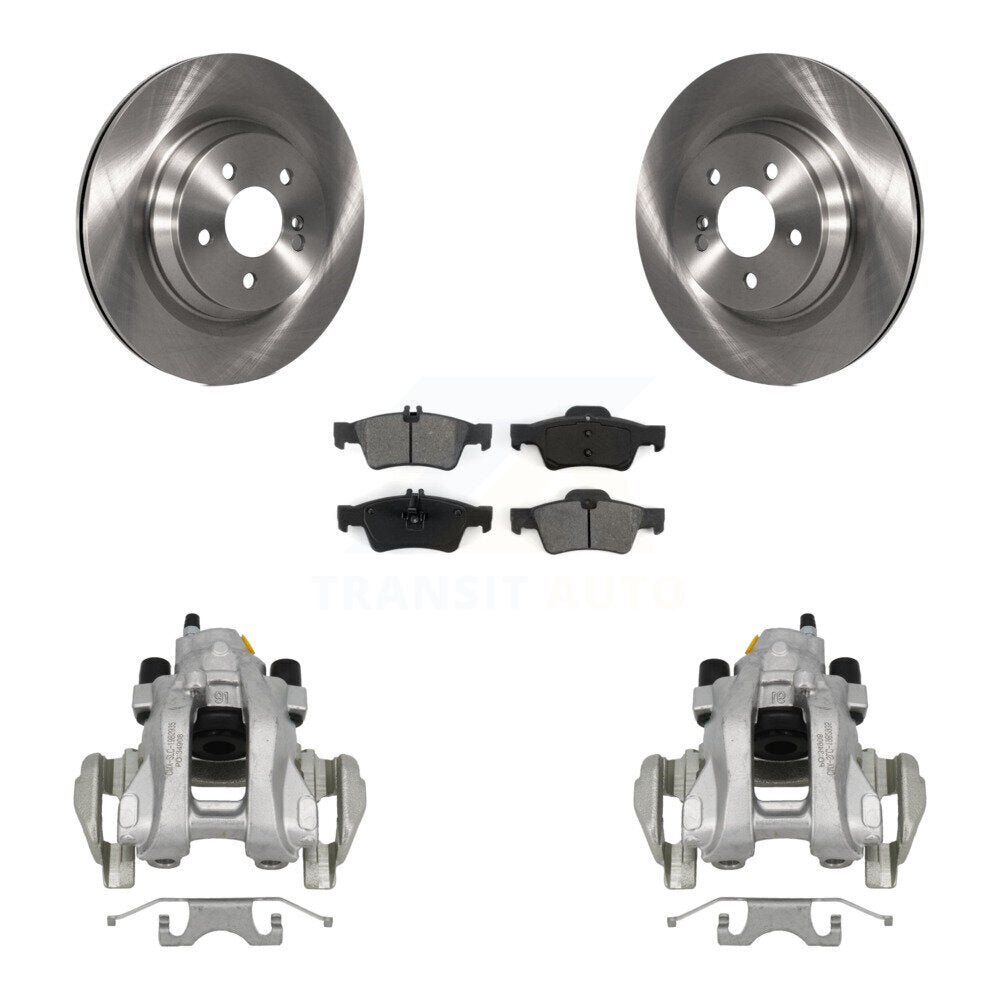 Rear Brake Caliper Rotor Semi-Metallic Pad Kit For Mercedes-Benz S350 With Sport Package KC8-100634S