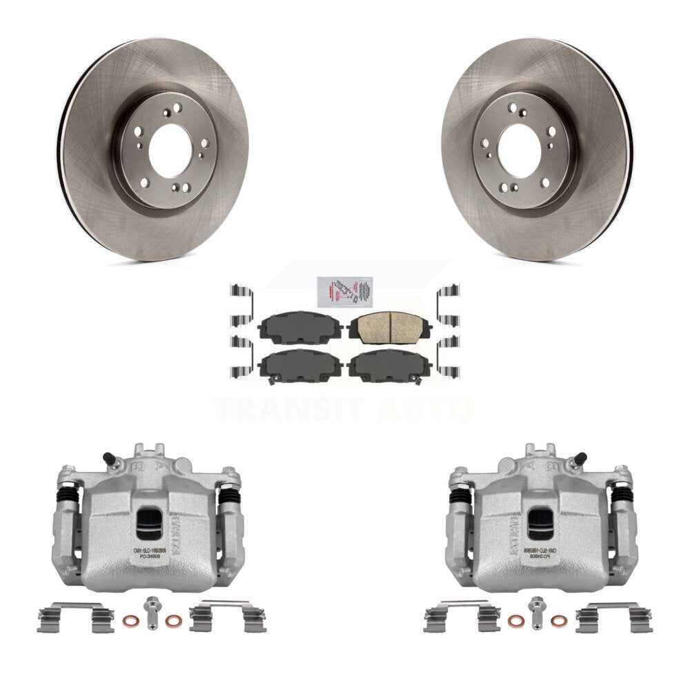 Front Disc Brake Caliper Rotors And Ceramic Pads Kit For 2000-2009 Honda S2000 KC8-100635N
