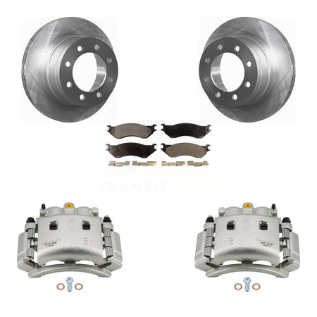 Rear Brake Caliper Rotors Semi-Metallic Pad Kit For Dodge Ram 3500 With Dual Wheels KC8-100635P