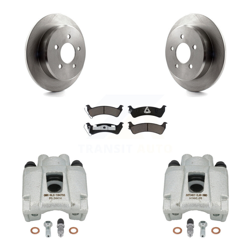 Rear Disc Brake Caliper Rotors And Ceramic Pads Kit For 2001 Ford Explorer From 01 02 KC8-100636C by Transit Auto