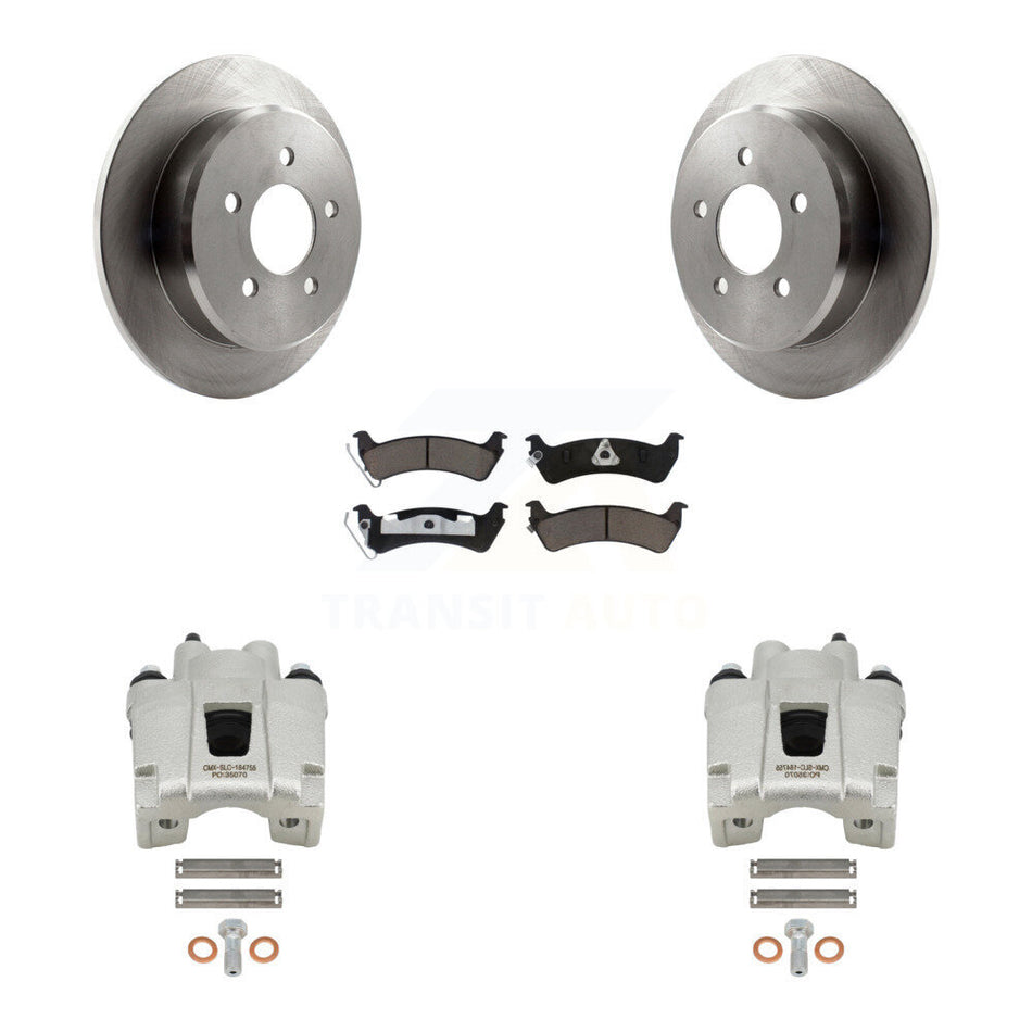 Rear Disc Brake Caliper Rotors And Ceramic Pads Kit For 2001 Ford Explorer From 01 02 KC8-100636C