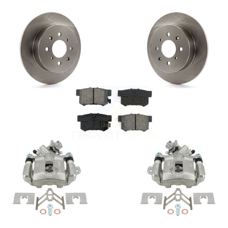 Rear Disc Brake Caliper Rotors And Semi-Metallic Pads Kit For Honda Civic Acura EL KC8-100637S