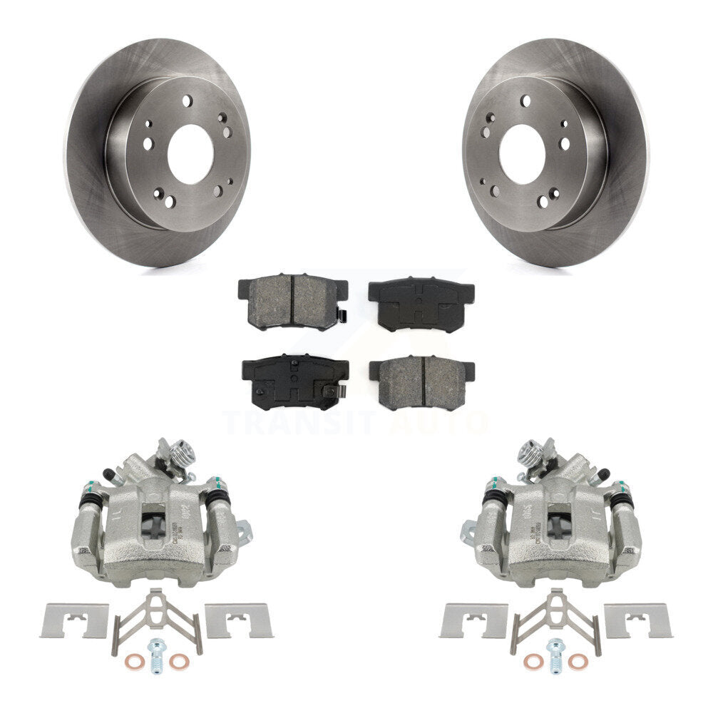 Rear Disc Brake Caliper Rotors And Semi-Metallic Pads Kit For Honda Civic Acura RSX KC8-100638S