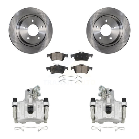 Rear Disc Brake Caliper Rotors And Semi-Metallic Pads Kit For Mazda 3 Sport KC8-100639P
