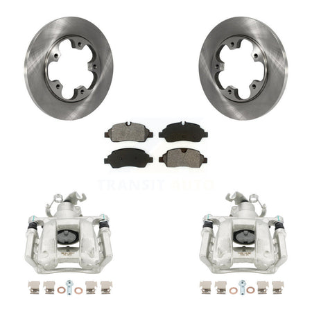 Rear Disc Brake Caliper Rotors Semi-Metallic Pad Kit For Ford Transit-250 Transit-150 HD KC8-100639S