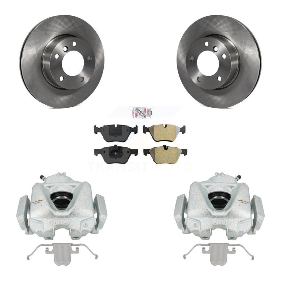 Front Disc Brake Caliper Rotors And Semi-Metallic Pads Kit For BMW 328i 323i KC8-100640N by Transit Auto