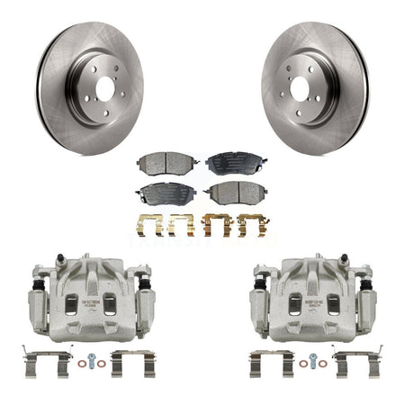 Front Disc Brake Caliper Rotors Ceramic Pad Kit For Subaru Outback WRX Legacy Tribeca B9 KC8-100641T