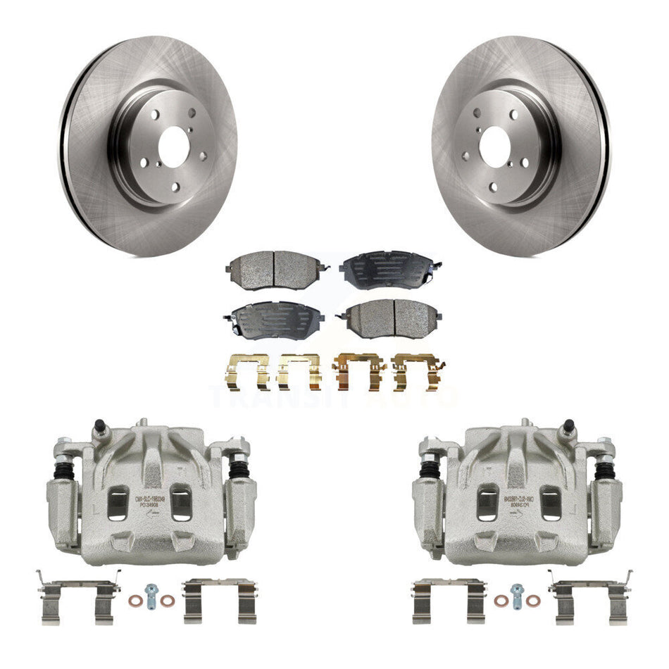 Front Disc Brake Caliper Rotors Ceramic Pad Kit For Subaru Outback WRX Legacy Tribeca B9 KC8-100641T