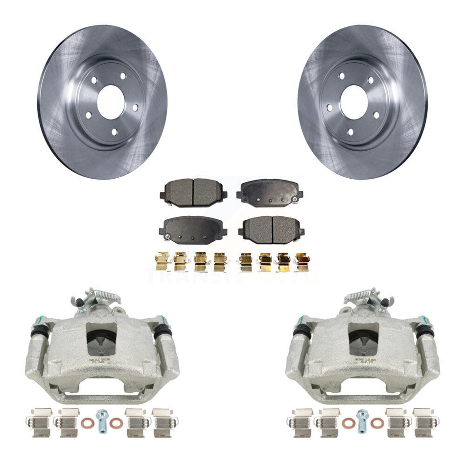 Rear Disc Brake Caliper Rotors And Semi-Metallic Pads Kit For Dodge Grand Caravan KC8-100642P