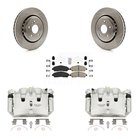 Front Disc Brake Caliper Rotors And Ceramic Pads Kit For 2014-2016 Acura MDX KC8-100643N