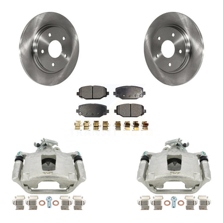 Rear Disc Brake Caliper Rotors And Semi-Metallic Pads Kit For 2017-2018 Dodge Grand Caravan With Single Piston Front KC8-100643P by Transit Auto