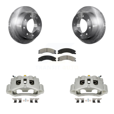 Rear Brake Caliper Rotor And Semi-Metallic Pad Kit For GMC Chevrolet Sierra 2500 HD 3500 KC8-100643S