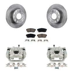 Rear Disc Brake Caliper Rotors And Ceramic Pads Kit For 2003 Nissan Maxima From 01 03 KC8-100645C