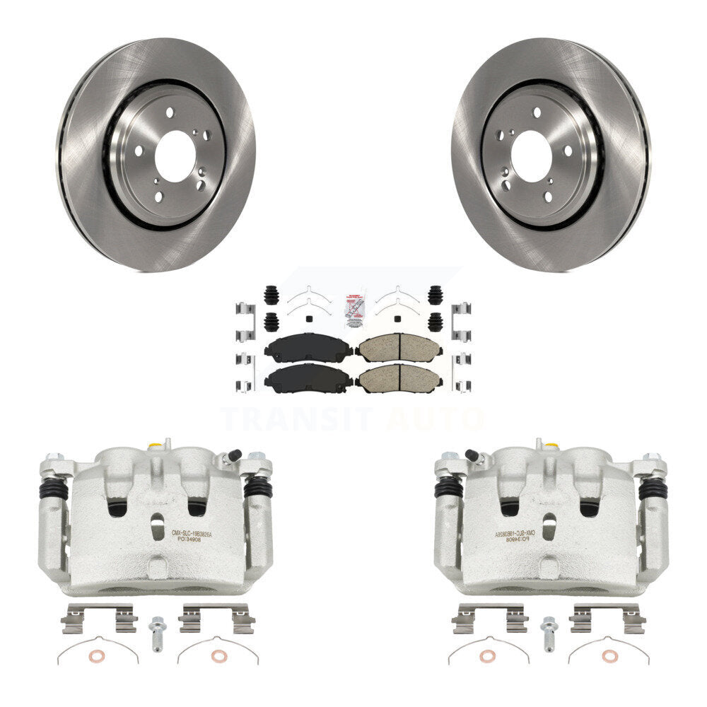 Front Disc Brake Caliper Rotors And Ceramic Pads Kit For Honda Pilot Ridgeline Acura MDX KC8-100645N