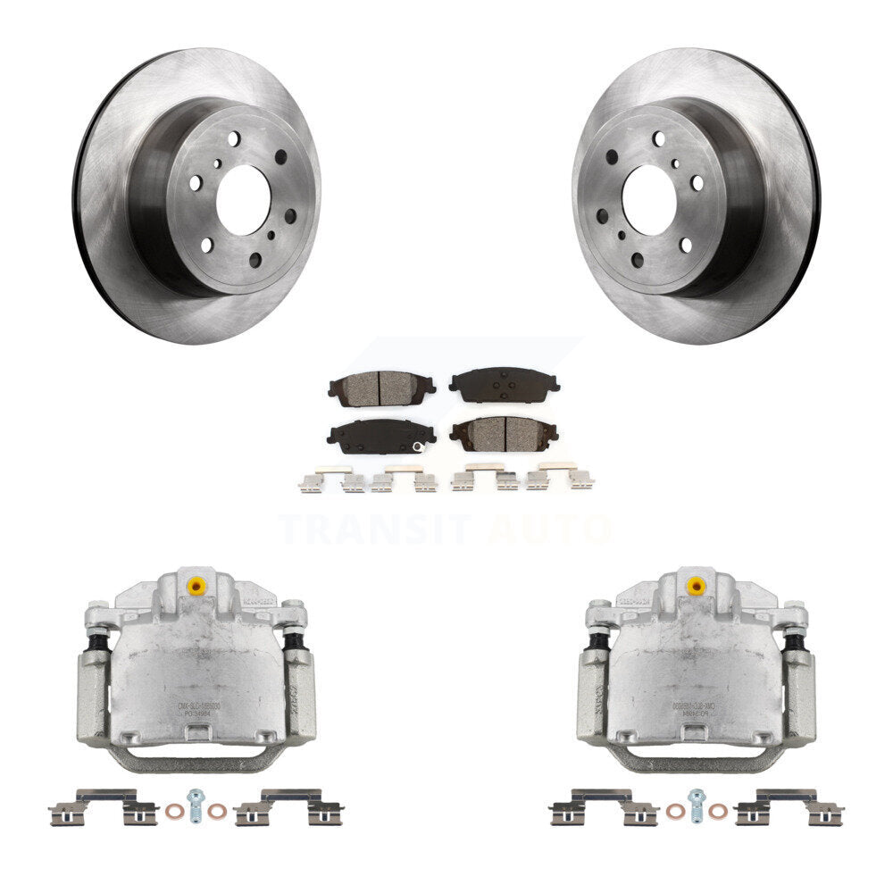 Rear Brake Caliper Rotor & Semi-Metallic Pad Kit For GMC Chevrolet Sierra 1500 Silverado KC8-100645S