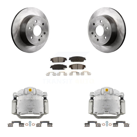 Rear Brake Caliper Rotor & Semi-Metallic Pad Kit For GMC Chevrolet Sierra 1500 Silverado KC8-100645S