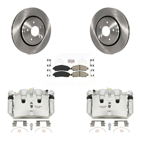 Front Disc Brake Caliper Rotors And Ceramic Pads Kit For Honda Pilot Ridgeline Acura MDX KC8-100646N